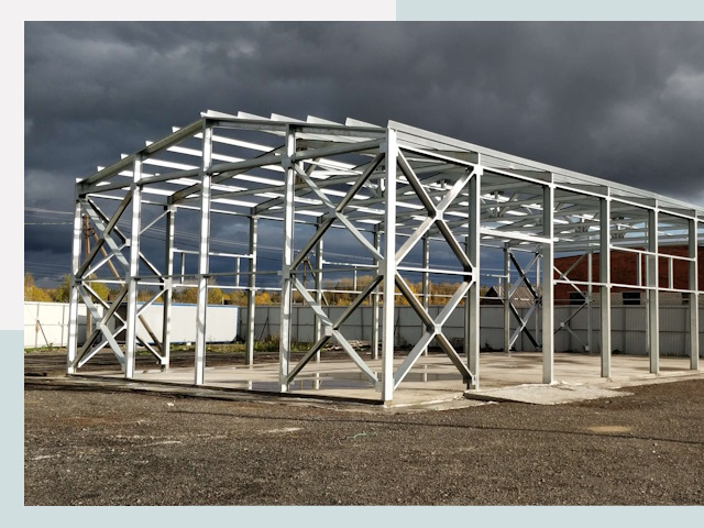 Двускатные ангары в Кимры от 626 руб. за квадрат