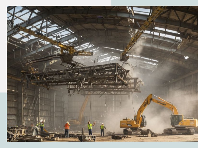 Демонтаж ангаров в Кимрах от 626 руб. за м²